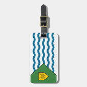 バンクーバー国旗、ブリティッシュコロンビア ラゲッジタグ (正面縦)