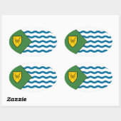 バンクーバー国旗 楕円形シール (シート)