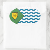 バンクーバー国旗 楕円形シール (バッグ)