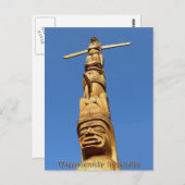 バンクーバー土産はがきトーテムポールのパーソナライズ ポストカード (正面/裏面)