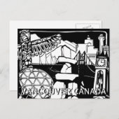 バンクーバー土産はがきトーテムポールランドマーク ポストカード (正面/裏面)