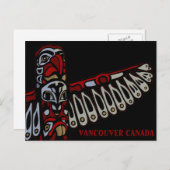 バンクーバー土産はがきトーテムポールランドマーク ポストカード (正面/裏面)