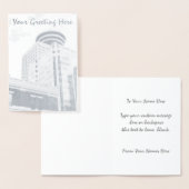 バンクーバー土産グリーティングカードカスタムシルバー 箔カード (ディスプレー)