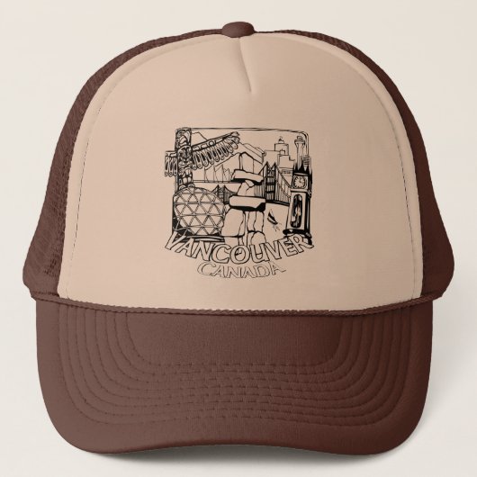 バンクーバー土産トラック運転手キャップ&バンクーバーハット キャップ (正面)