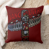 バンクーバー土産ピローバンクーバートーテムポールアート クッション (ブランケット)