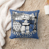 バンクーバー土産ピローバンクーバーランドマークギフト クッション (ブランケット)