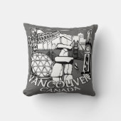 バンクーバー土産ピローバンクーバーランドマークギフト クッション (正面)