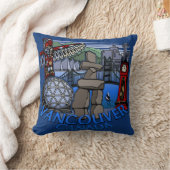 バンクーバー土産ピローバンクーバーランドマークギフト クッション (ブランケット)