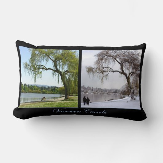 バンクーバー土産ピローバンクーバーランドマークギフト ランバークッション (正面)