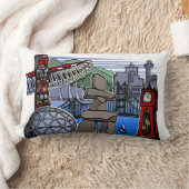 バンクーバー土産ピローバンクーバーランドマークギフト ランバークッション (ブランケット)