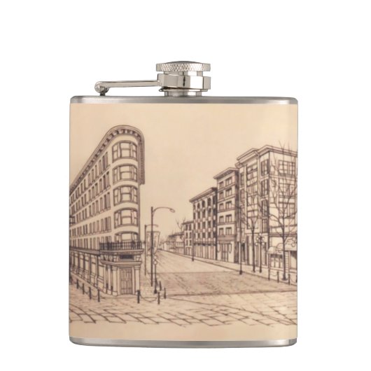 バンクーバー土産フラスクバンクーバーガスタウンギフト フラスク (正面)