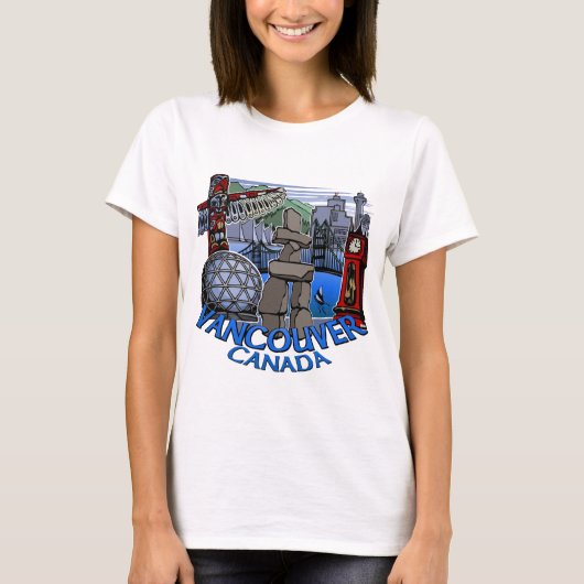 バンクーバー土産女子タンクトップ Tシャツ (正面)