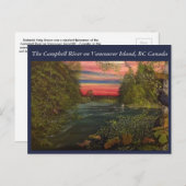 バンクーバー島のキャンベル川の探し出し ポストカード (正面/裏面)