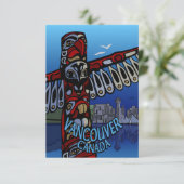 バンクーバー招待状パーソナライズされたバンクーバーRSVP 出欠カード (スタンド正面)