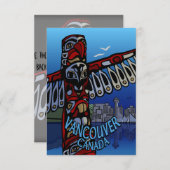 バンクーバー招待状パーソナライズされたバンクーバーRSVP 出欠カード (正面/裏面)