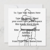 バンクーバー招待状パーソナライズされたバンクーバーRSVP 招待状 (裏面)