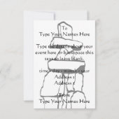 バンクーバー招待状パーソナライズされたバンクーバーRSVP 招待状 (裏面)