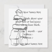 バンクーバー招待状パーソナライズされたバンクーバーRSVP 招待状 (裏面)