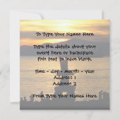 バンクーバー招待状パーソナライズされたバンクーバーRSVP 招待状 (裏面)