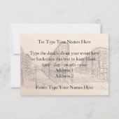 バンクーバー招待状パーソナライズされたバンクーバーRSVP 招待状 (裏面)