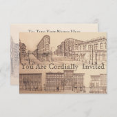 バンクーバー招待状パーソナライズされたバンクーバーRSVP 招待状 (正面/裏面)