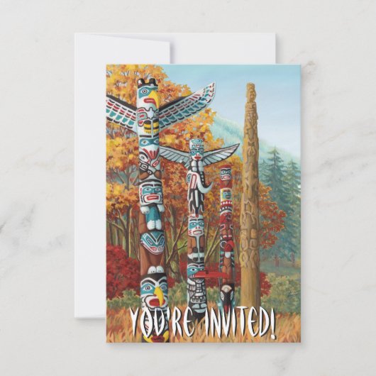 バンクーバー招待状パーソナライズされたバンクーバーRSVP 招待状 (正面)