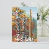 バンクーバー招待状パーソナライズされたバンクーバーRSVP 招待状 (スタンド正面)