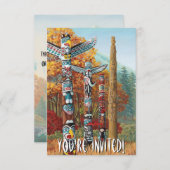 バンクーバー招待状パーソナライズされたバンクーバーRSVP 招待状 (正面/裏面)