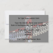 バンクーバー招待状パーソナライズされたバンクーバーRSVP 招待状 (裏面)