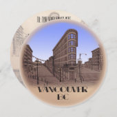 バンクーバー招待状パーソナライズされたバンクーバーRSVP 招待状 (正面/裏面)