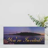 バンクーバー招待状パーソナライズされたバンクーバーRSVP 招待状 (スタンド正面)