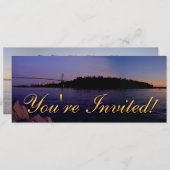 バンクーバー招待状パーソナライズされたバンクーバーRSVP 招待状 (正面/裏面)