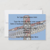 バンクーバー招待状パーソナライズされたバンクーバーRSVP 招待状 (裏面)