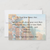 バンクーバー招待状パーソナライズされたバンクーバーRSVP 招待状 (裏面)