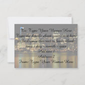 バンクーバー招待状パーソナライズされたバンクーバーRSVP 招待状 (裏面)