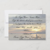 バンクーバー招待状パーソナライズされたバンクーバーRSVP 招待状 (裏面)