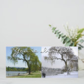 バンクーバー招待状パーソナライズされたバンクーバーRSVP 招待状 (スタンド正面)