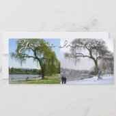 バンクーバー招待状パーソナライズされたバンクーバーRSVP 招待状 (正面)