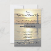 バンクーバー招待状パーソナライズされたバンクーバーRSVP 招待状 (裏面)