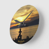 バンクーバー時計ギフトデコバンクーバーウォールクロック ラウンド壁時計 (傾斜)