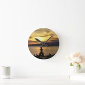 バンクーバー時計ギフトデコバンクーバーウォールクロック ラウンド壁時計 (ホーム)