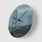 バンクーバー時計ギフトデコバンクーバーウォールクロック ラウンド壁時計 (傾斜)