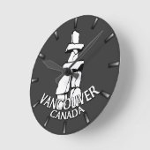 バンクーバー時計ギフトデコバンクーバーウォールクロック ラウンド壁時計 (傾斜)