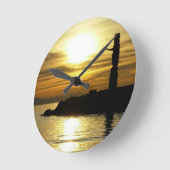 バンクーバー時計ギフトデコール最初の国の時計 ラウンド壁時計 (傾斜)