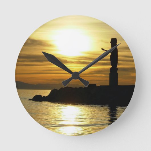 バンクーバー時計ギフトデコール最初の国の時計 ラウンド壁時計 (正面)