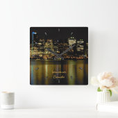 バンクーバー時計パーソナライズされたバンクーバーウォールクロック スクエア壁時計 (ホーム)