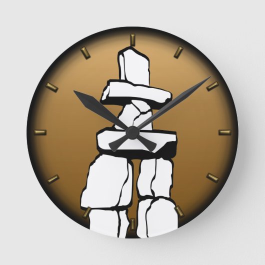 バンクーバー時計贈り物、第一国時計 ラウンド壁時計 (正面)