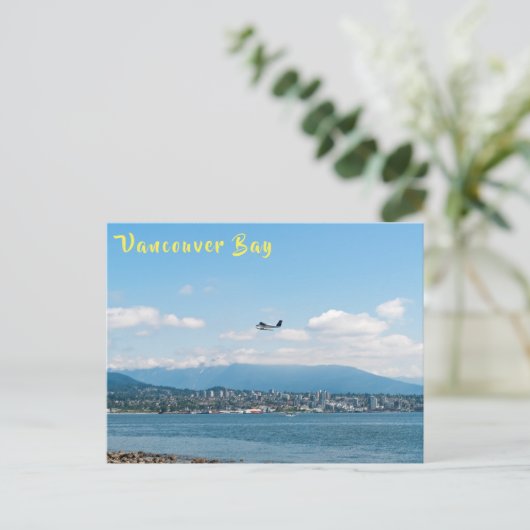 バンクーバー湾を離陸する水上機 ポストカード (スタンド正面)