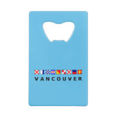 バンクーバー航海のカナダ帆走旗の色 クレジットカード栓抜き (裏面)