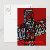 バンクーバー記念はがきトテムポールランドマーク ポストカード (正面/裏面)